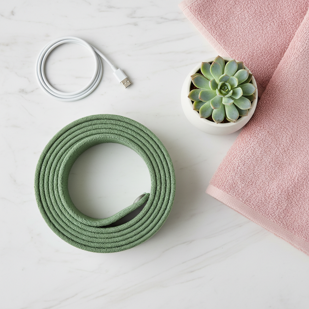 Green belt flat lay